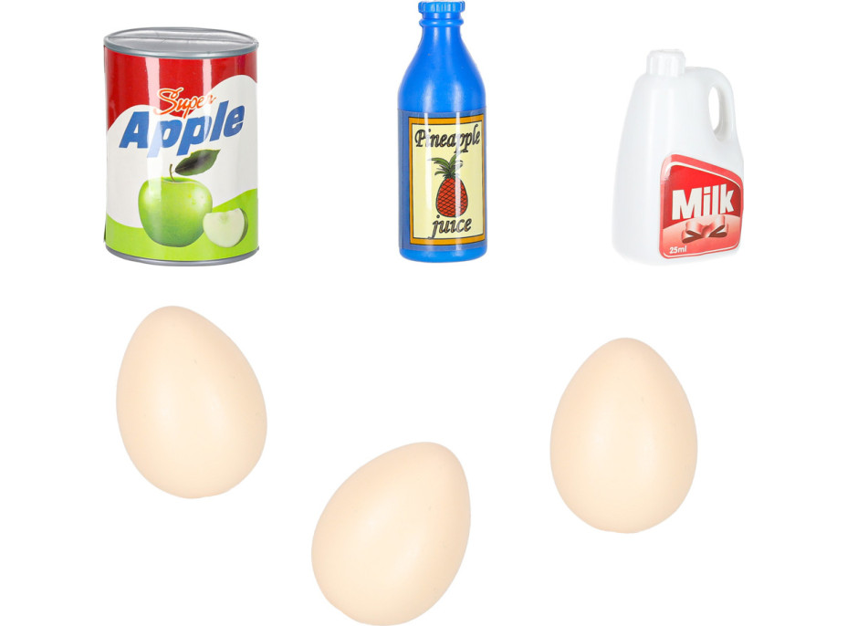 Pokladna v supermarketu s vozíkem - bílá/červená