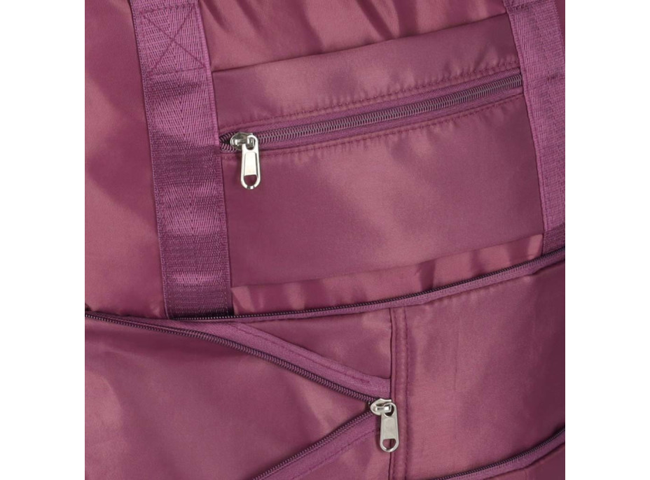 Cestovní taška na kolečkách skládací cestovní prostorná 3 velikosti fialová