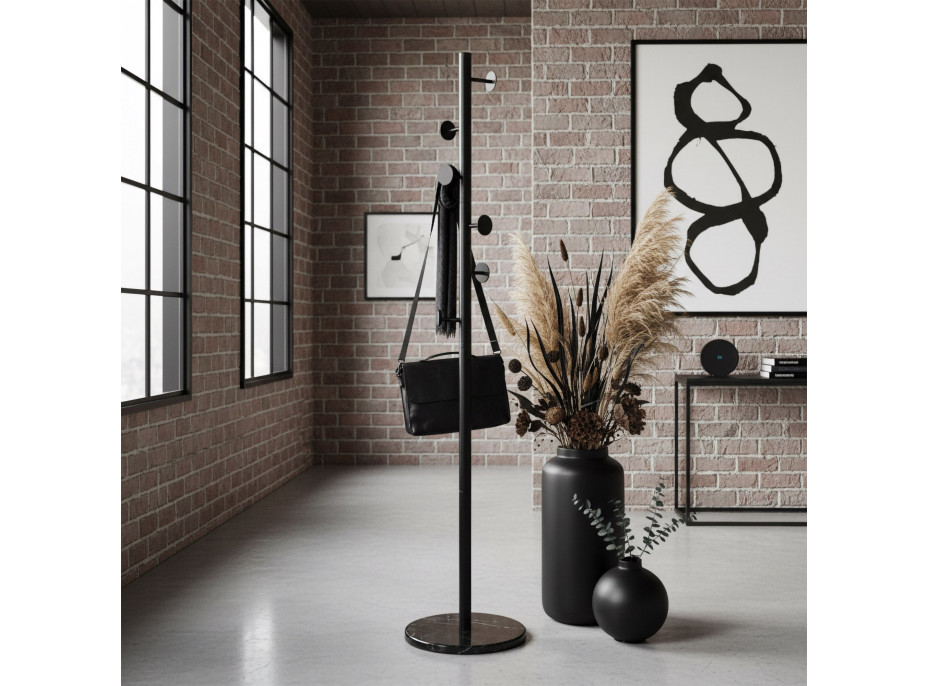 Moderní designový stojanový věšák DAKAR - černý