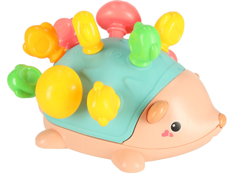 Smyslově vzdělávací Montessori vkládačka - Modrý ježek