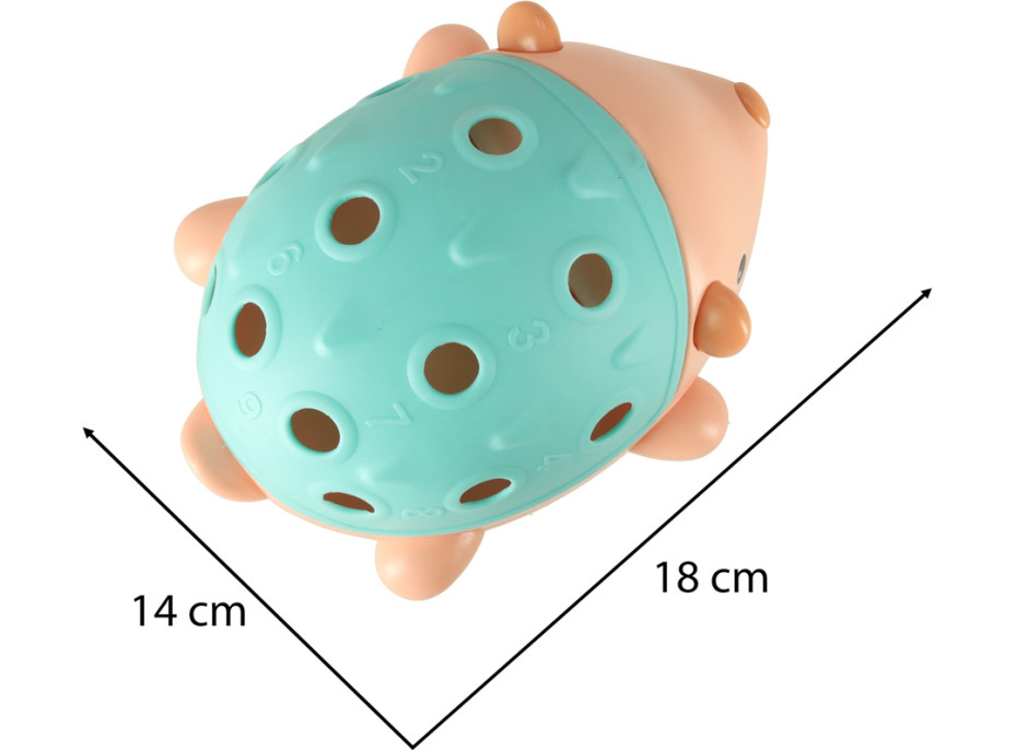 Smyslově vzdělávací Montessori vkládačka - Modrý ježek
