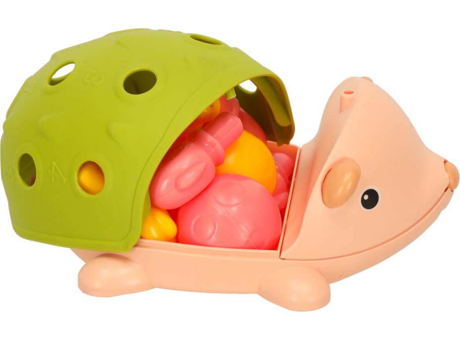 Smyslově vzdělávací Montessori vkládačka - Zelený ježek