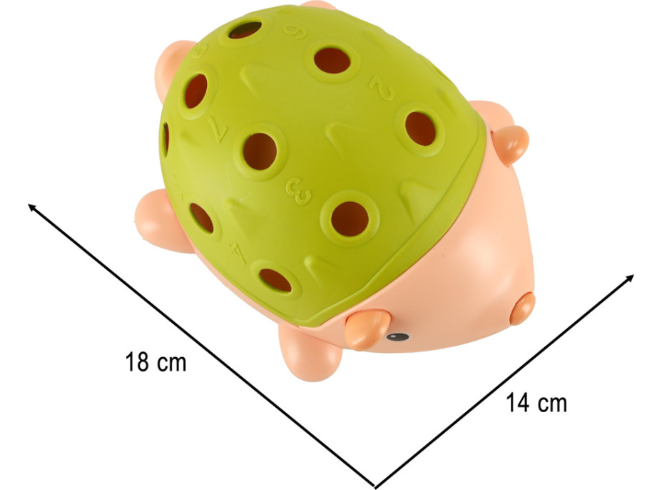 Smyslově vzdělávací Montessori vkládačka - Zelený ježek