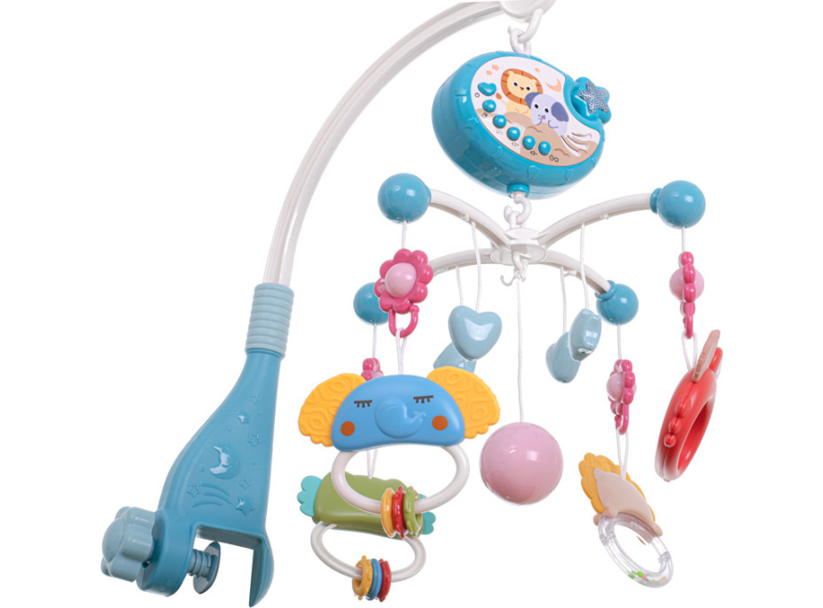 Kolotoč nad postýlku Lullaby Star Design modrý + dálkové ovládání