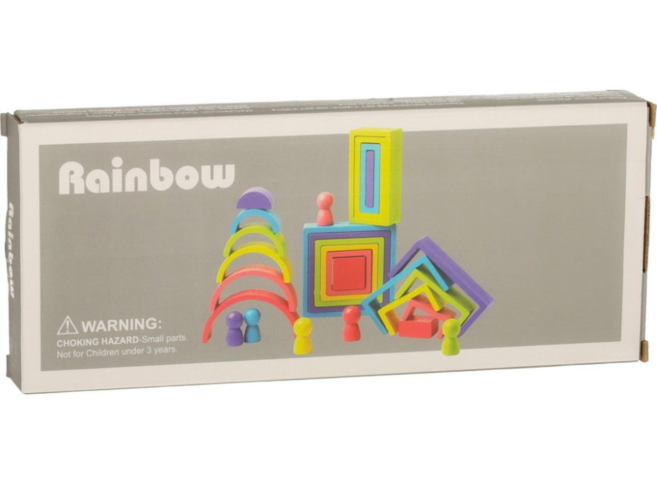 Duhové Montessori vzdělávací dřevěné bloky