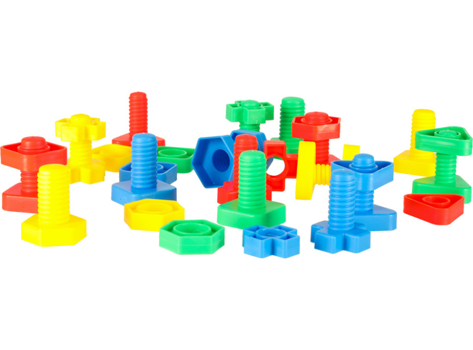 Stavební bloky Montessori vzdělávací šrouby - 30 prvků