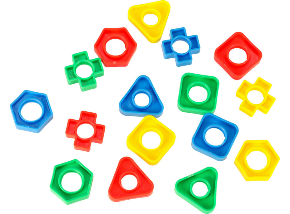 Stavební bloky Montessori vzdělávací šrouby - 30 prvků