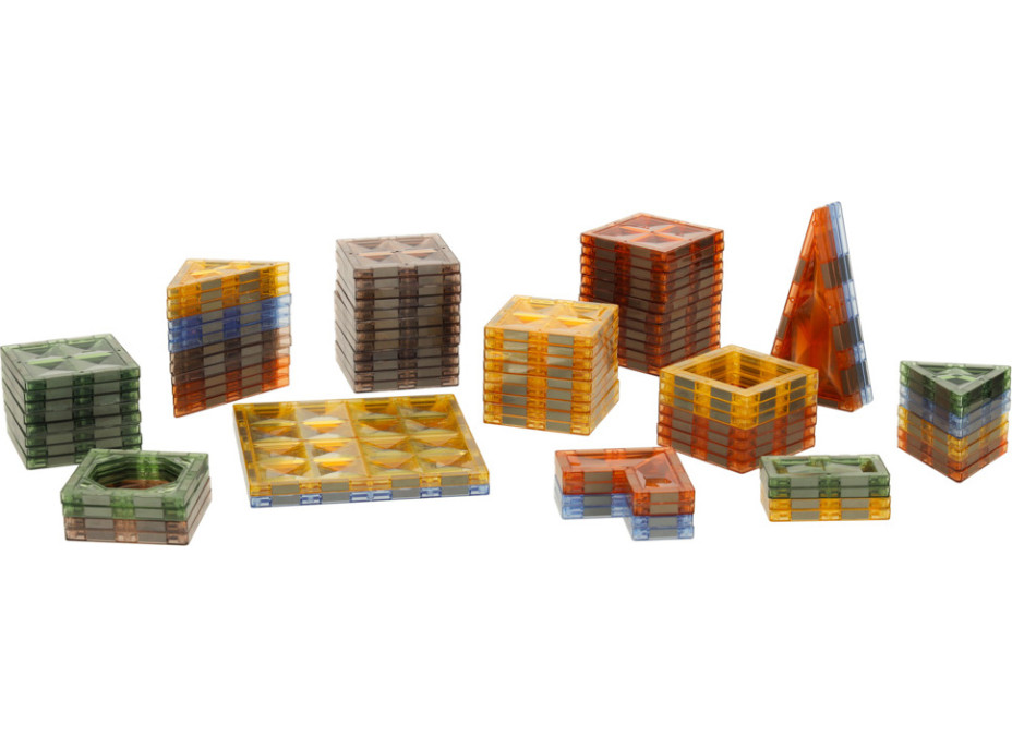 3D magnetické stavebnice svítící Zvířecí park - 124 prvků