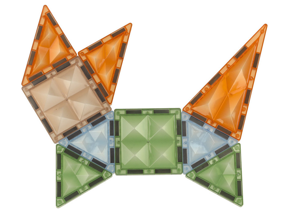 3D magnetické stavebnice svítící Zvířecí park - 124 prvků