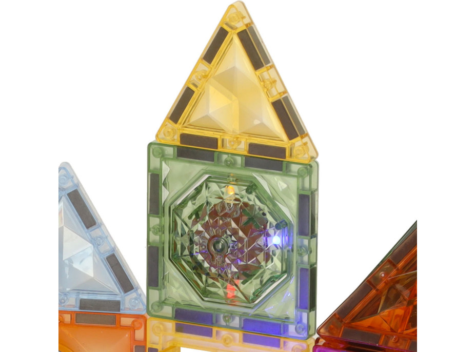 3D stavební magnetické kostky svítící Zvířecí park - 90 prvků