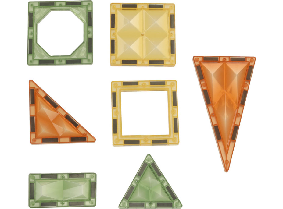 3D stavební magnetické kostky svítící Zvířecí park - 90 prvků
