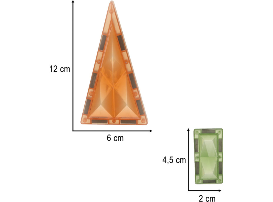3D stavební magnetické kostky svítící Zvířecí park - 90 prvků