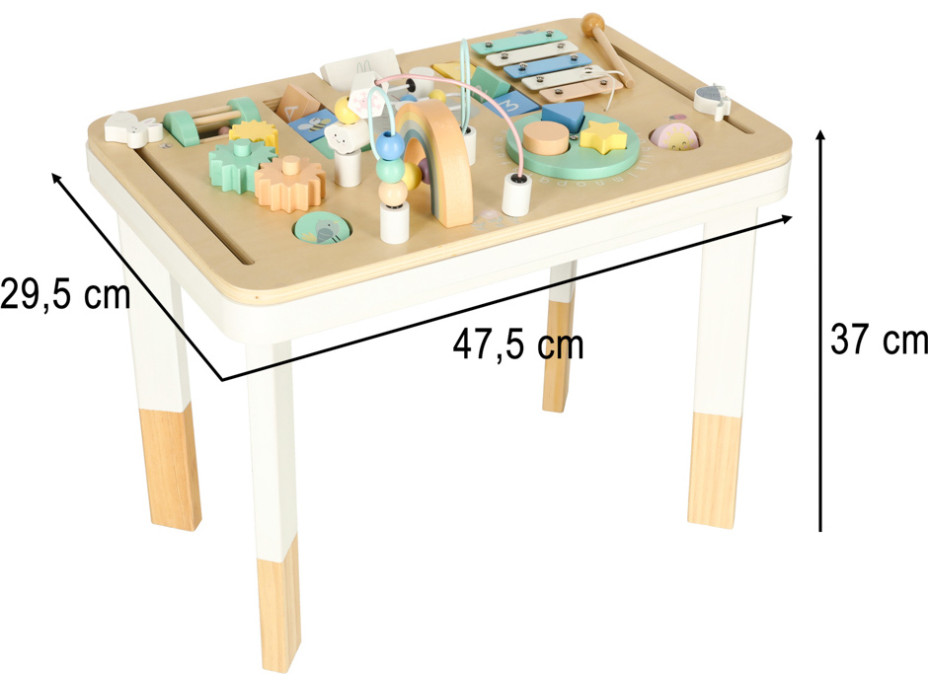 Lulilo Montessori manipulační stolek LUDO - barevný