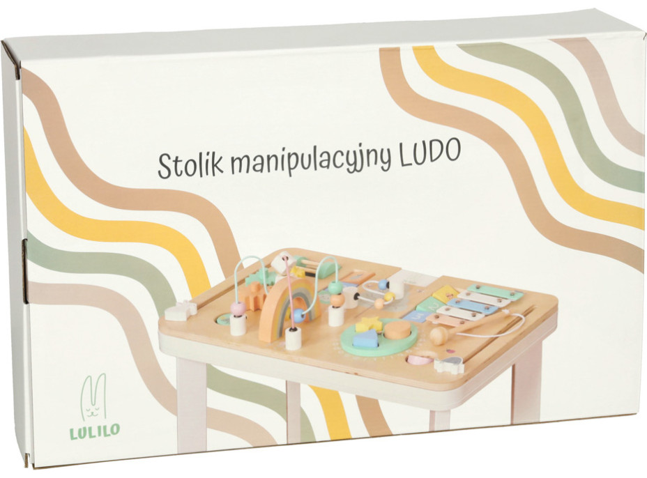 Lulilo Montessori manipulační stolek LUDO - barevný