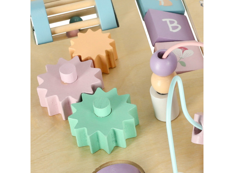Lulilo Montessori manipulační stolek LUDO - pastelový