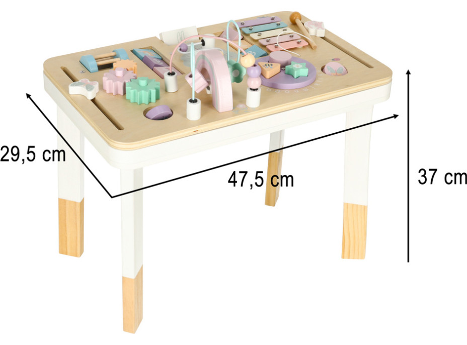 Lulilo Montessori manipulační stolek LUDO - pastelový