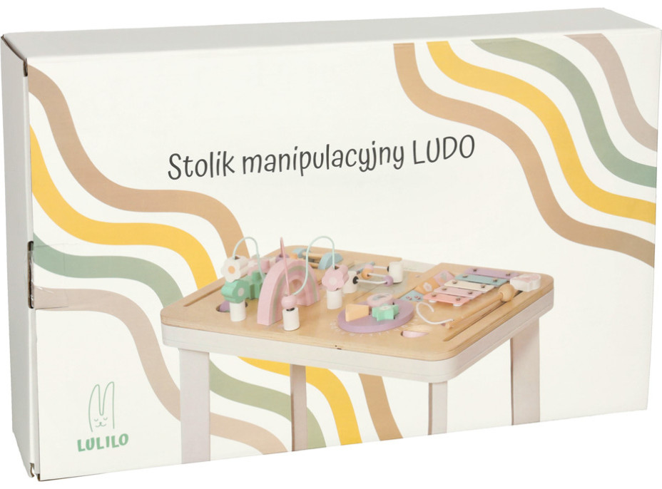 Lulilo Montessori manipulační stolek LUDO - pastelový