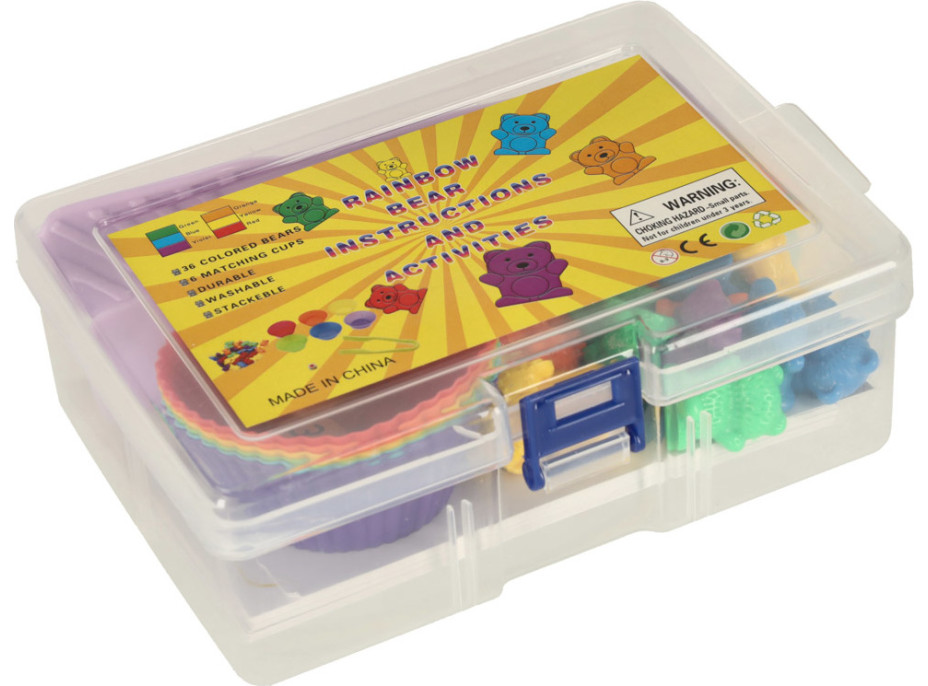 Vzdělávací Montessori hra třídění a počítání - Medvídci - 44 prvků