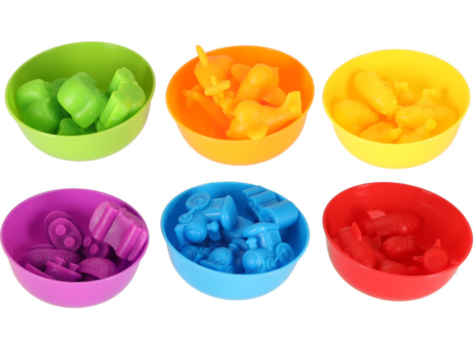 Dopravní prostředky - třídící vzdělávací Montessori hra - 36 prvků