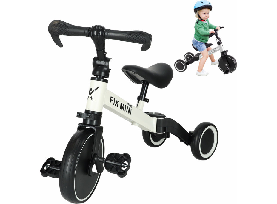Trike Fix Mini tříkolka 3v1 s pedály - bílá