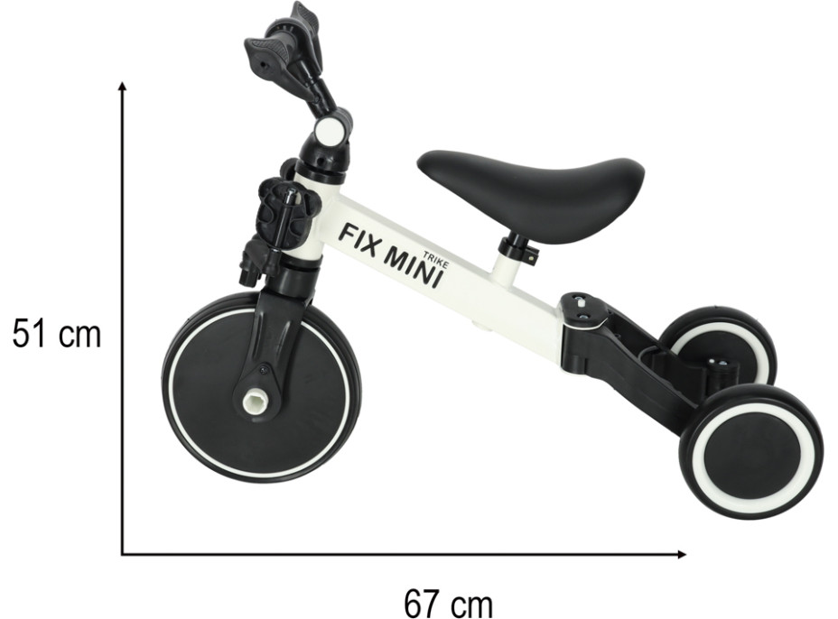 Trike Fix Mini tříkolka 3v1 s pedály - bílá