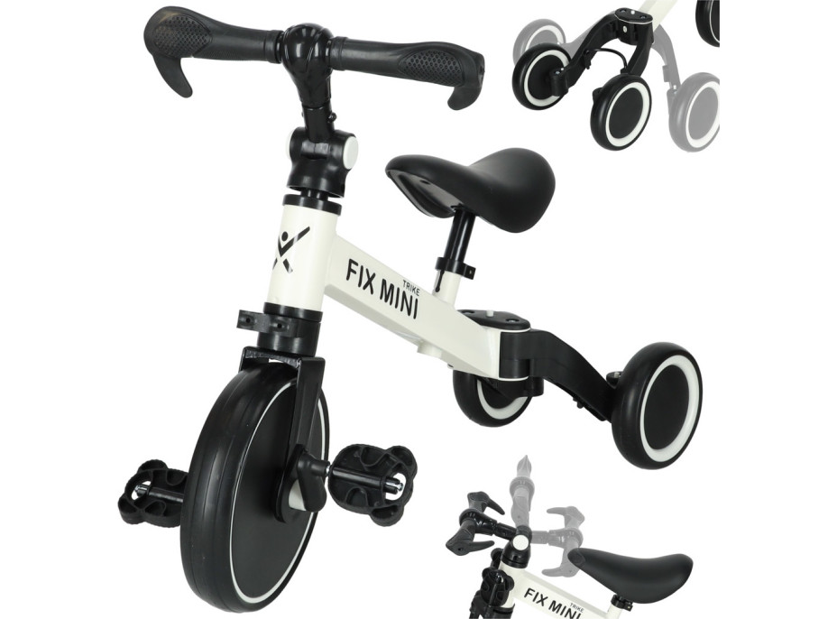 Trike Fix Mini tříkolka 3v1 s pedály - bílá