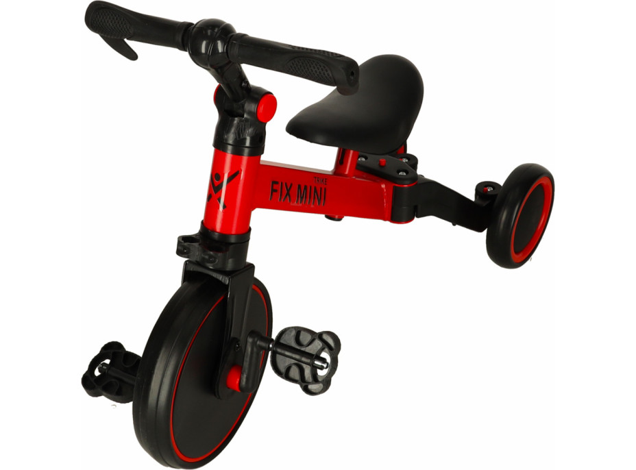 Trike Fix Mini tříkolka 3v1 s pedály - červená