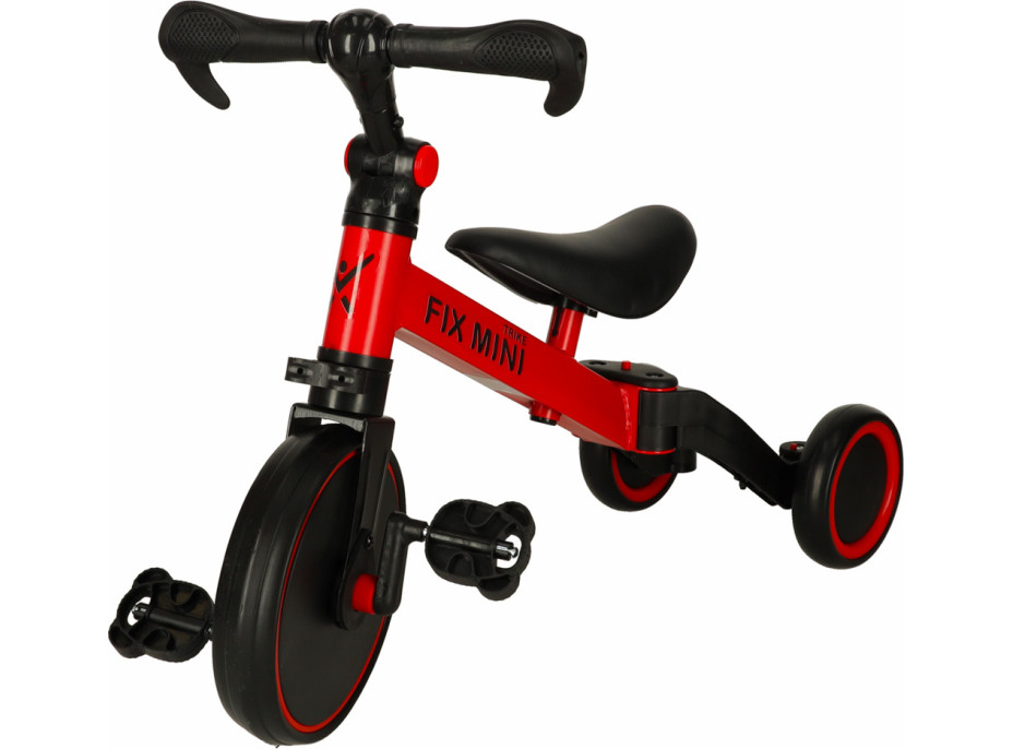 Trike Fix Mini tříkolka 3v1 s pedály - červená
