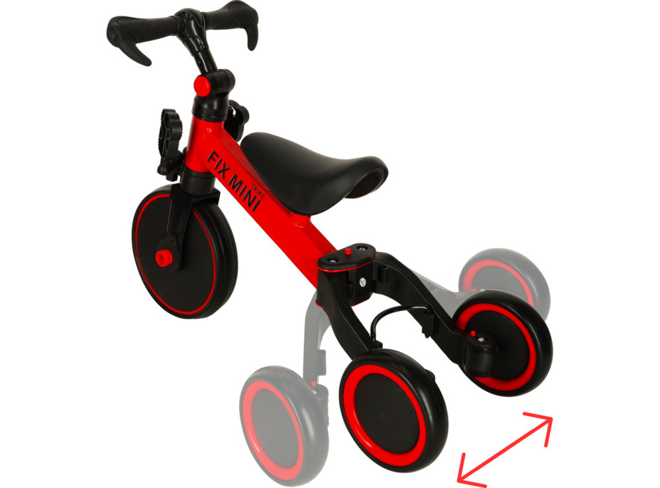Trike Fix Mini tříkolka 3v1 s pedály - červená