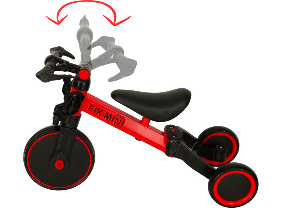 Trike Fix Mini tříkolka 3v1 s pedály - červená