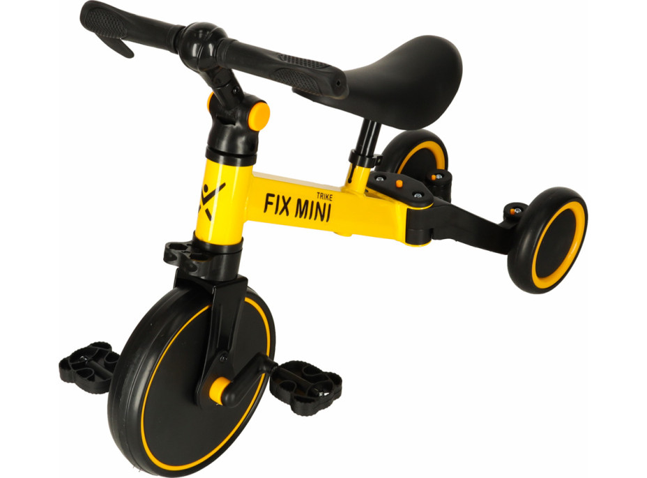 Trike Fix Mini tříkolka 3v1 s pedály - žlutá