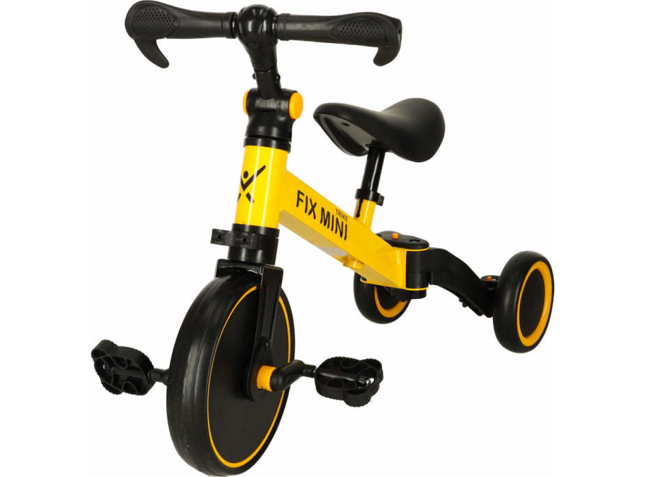 Trike Fix Mini tříkolka 3v1 s pedály - žlutá