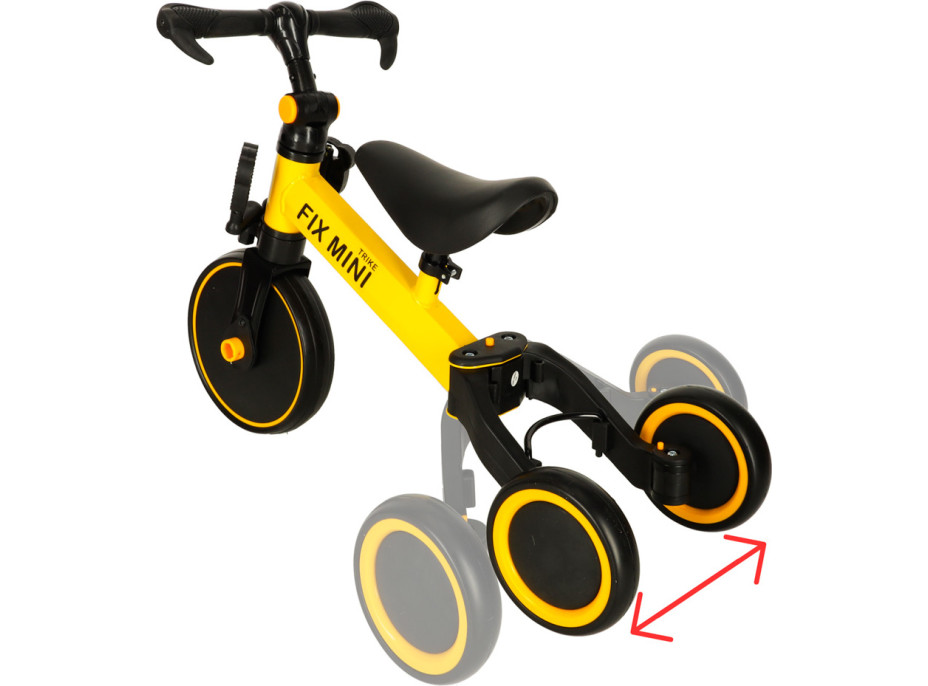 Trike Fix Mini tříkolka 3v1 s pedály - žlutá