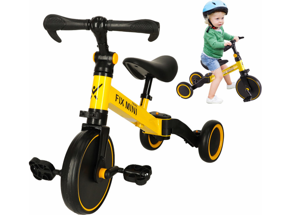 Trike Fix Mini tříkolka 3v1 s pedály - žlutá