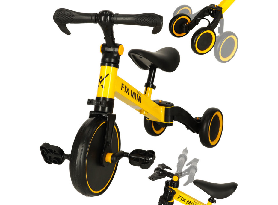 Trike Fix Mini tříkolka 3v1 s pedály - žlutá