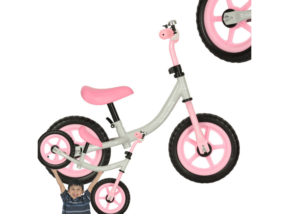 Odrážedlo Trike Fix Balance - bílé/růžové Odrážedlo Trike Fix Balance - bílé/růžové