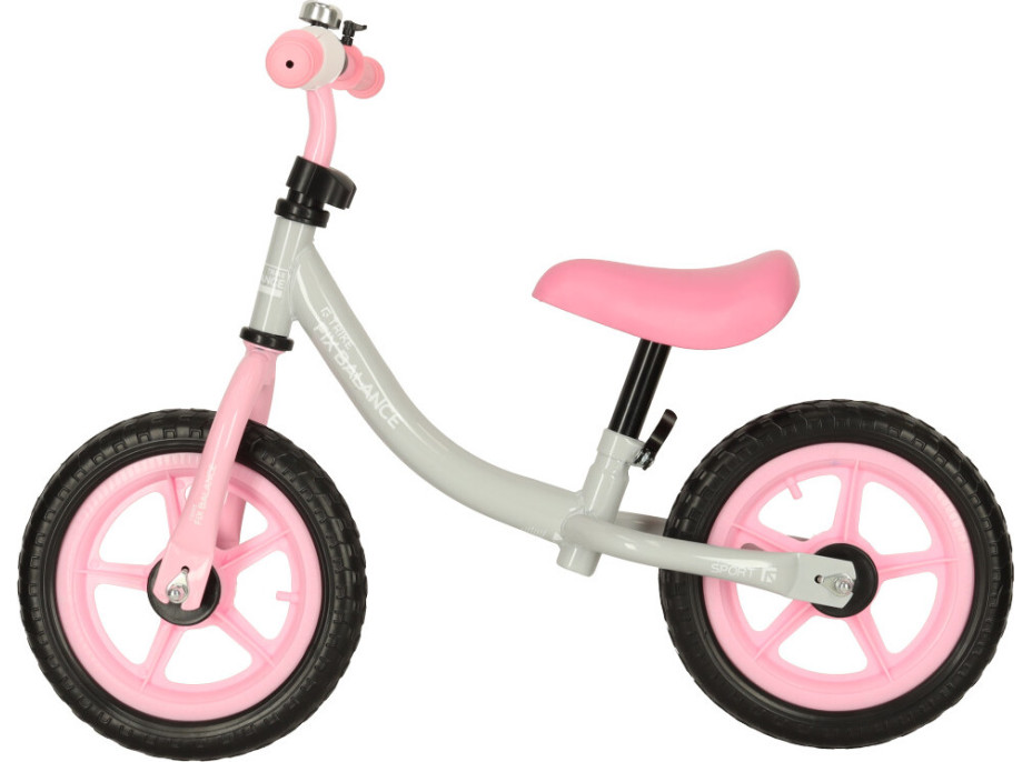 Odrážedlo Trike Fix Balance - bílé/růžové