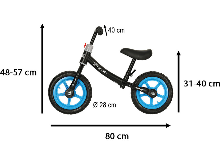 Odrážedlo Trike Fix Balance - černé/modré