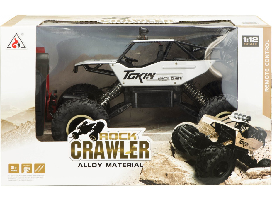 RC auto Rock Crawler 1:12 4WD METAL stříbrný