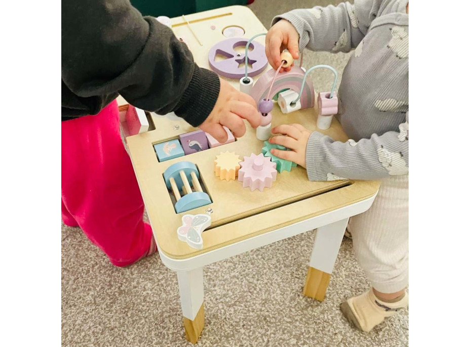 Lulilo Montessori manipulační stolek LUDO - pastelový