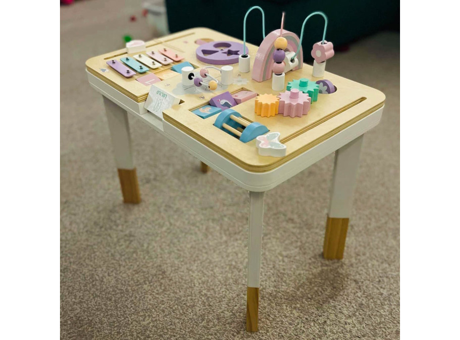 Lulilo Montessori manipulační stolek LUDO - pastelový