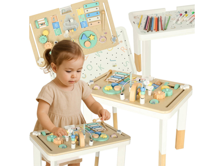 Lulilo Montessori manipulační stolek LUDO - barevný