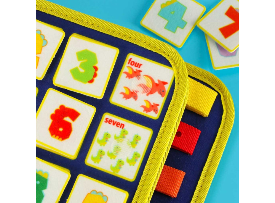 Smyslová manipulační Montessori quiet book - Modrá aktovka