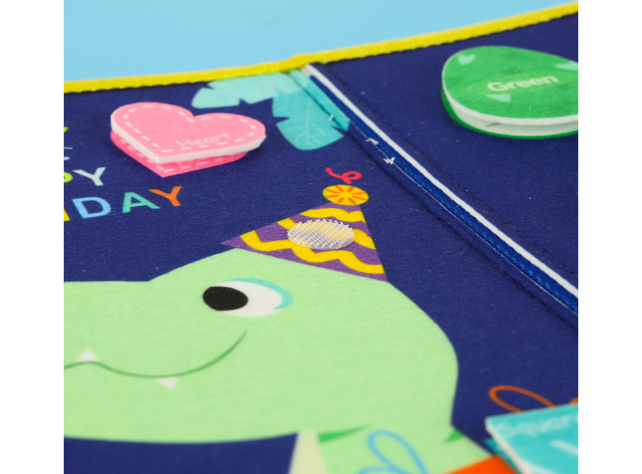 Smyslová manipulační Montessori quiet book - Modrá aktovka