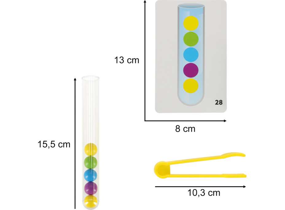 Vzdělávací třídící Montessori hračka - Barevné kuličky