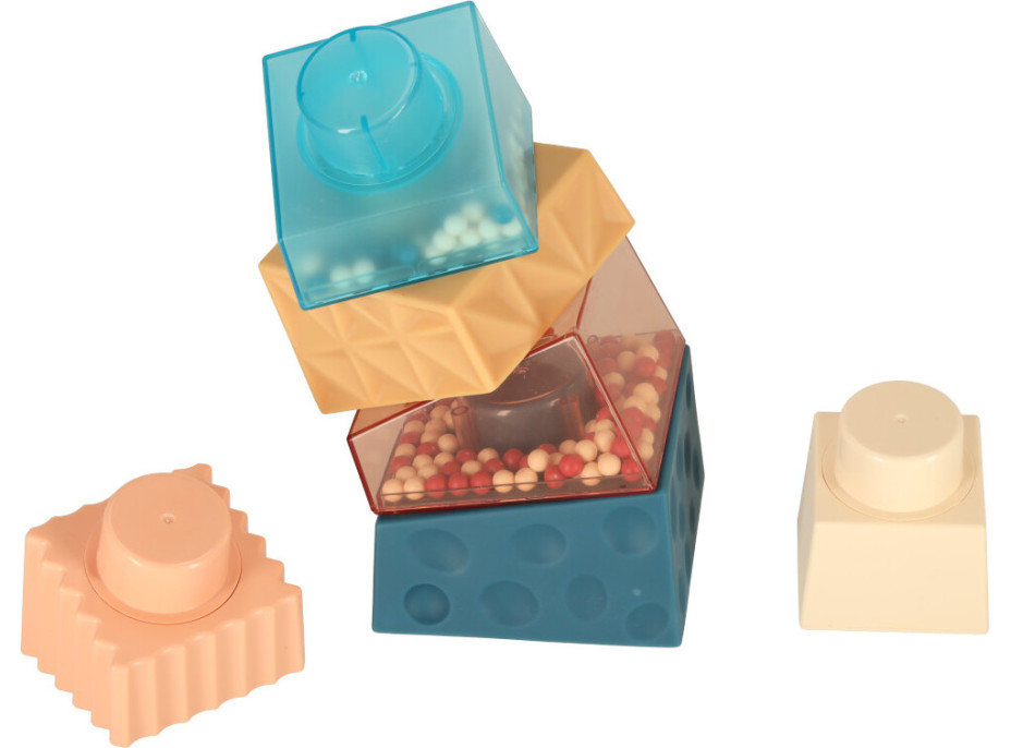 Montessori vzdělávací pyramidová senzorická věž s míčky