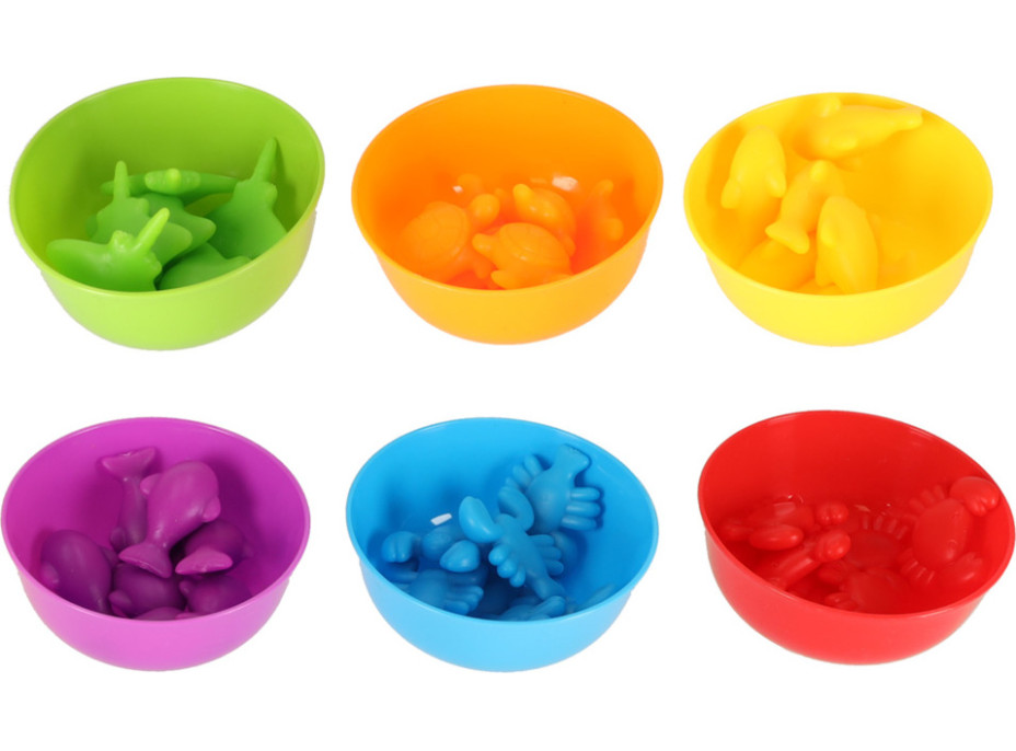 Mořští živočichové - třídící vzdělávací Montessori hra - 36 prvků