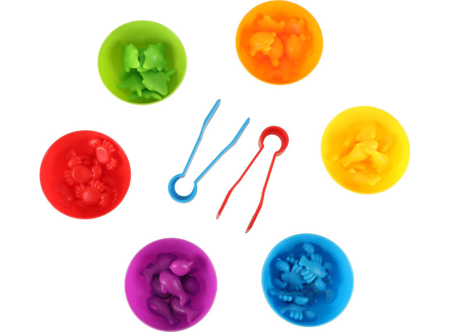 Mořští živočichové - třídící vzdělávací Montessori hra - 36 prvků
