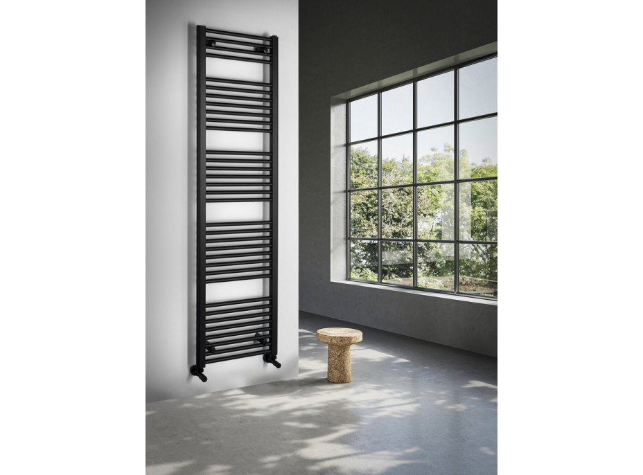 Aqualine DIRECT otopné těleso s bočním připojením 450x1680mm, černá mat ILR64B