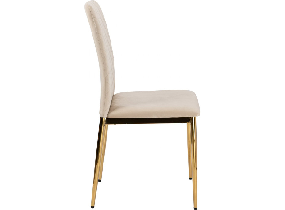Jídelní židle MAVERIK Velvet - béžová/zlatá